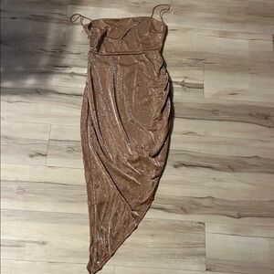 Elegant Brown Evening Dress